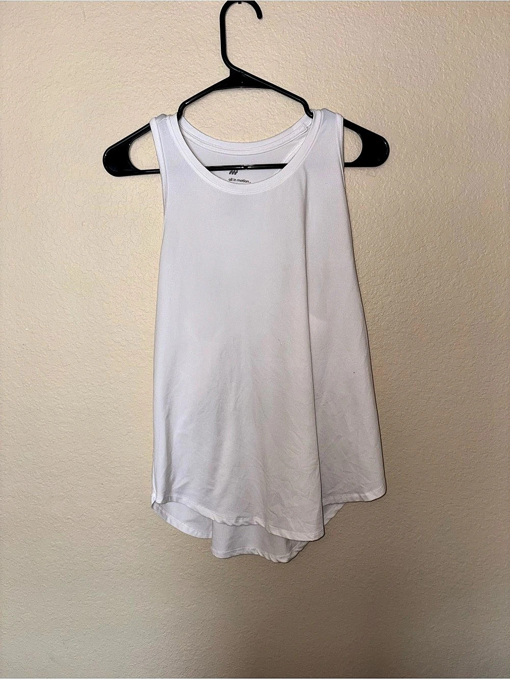 All In Motion Essential Racerback White Tank Top